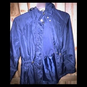 Blue raincoat